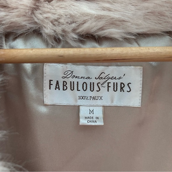 Fabulous Furs Blush Colored Teddy Jacket Faux Fur. Size Medium - Picture 5 of 9